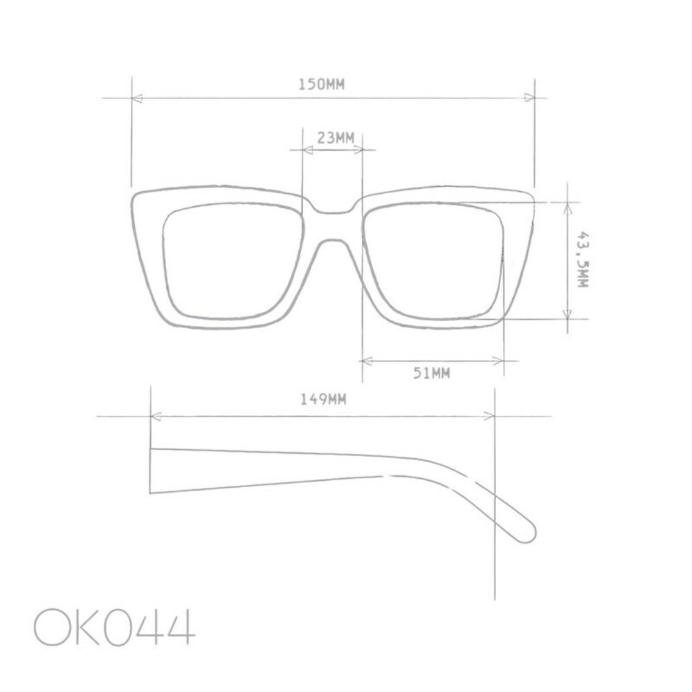 Okkia Okkia - zonnebril Elba - square - black pink