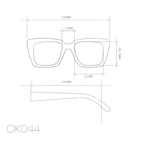 Okkia Okkia - zonnebril Elba - square - black pink