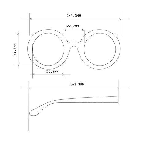 Okkia Okkia - zonnebril Monica - rond - havana (green glasses)