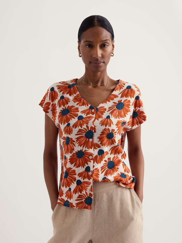 Seasalt Seasalt - studio glass top - inky echinacea chalk