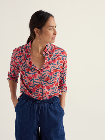 Seasalt Seasalt - larissa shirt - echinacea stems rosehip