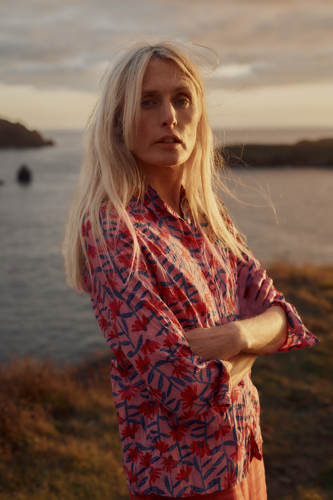 Seasalt Seasalt - larissa shirt - echinacea stems rosehip