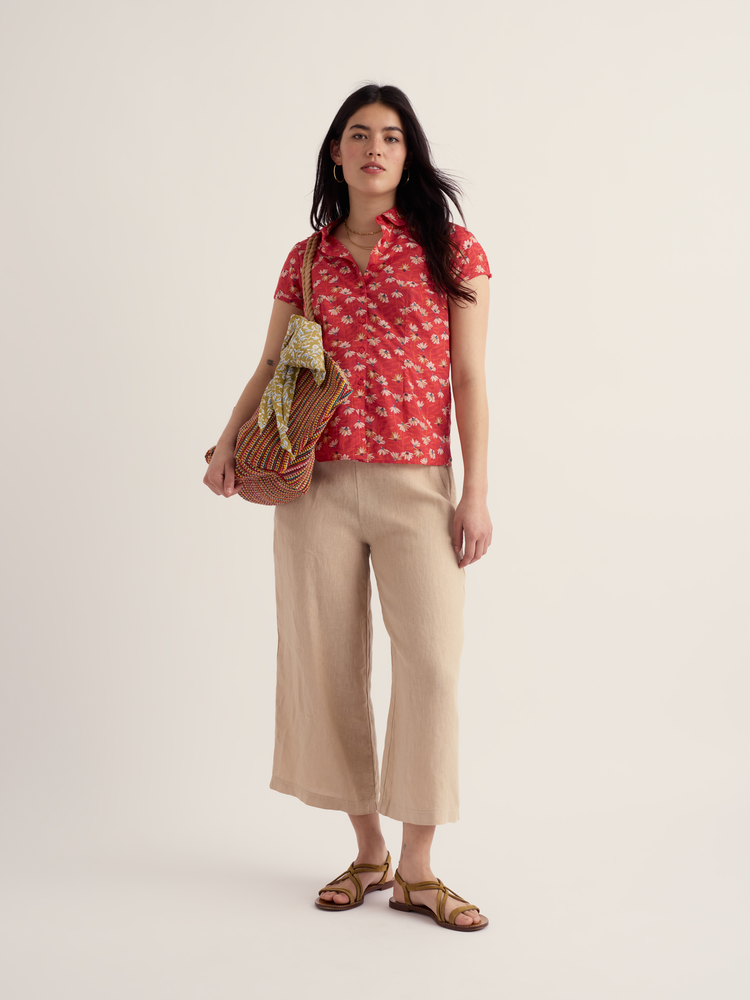 Seasalt Seasalt - rushmaker shirt - echinacea stems tomato Seasalt Seasalt - rushmaker shirt - echinacea stems tomato