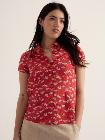 Seasalt Seasalt - rushmaker shirt - echinacea stems tomato Seasalt Seasalt - rushmaker shirt - echinacea stems tomato