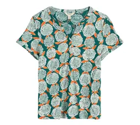 Seasalt Seasalt - s/s waterflow top - painted marigold dark wreckage