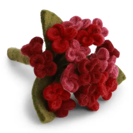Gry & Sif Gry & sif - bloem hortensia klein - dark red