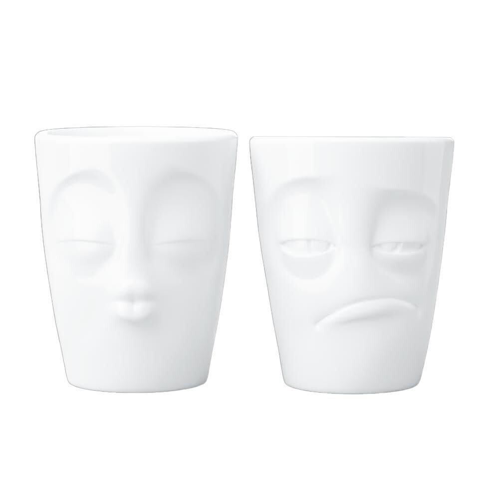 Tassen Tassen - bekers (set van 2, 350 ml) - kissing & snoozy