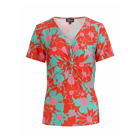 LaLamour LaLamour - angela top short sleeve - flower soup