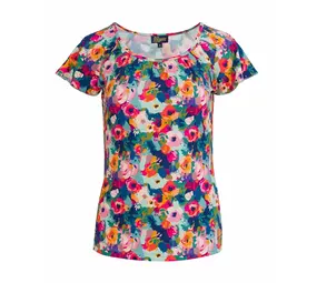 LaLamour LaLamour - butterfly top short sleeve - potpourri