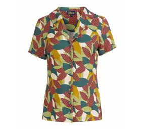 LaLamour LaLamour - iris blouse short sleeve - leave