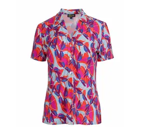 LaLamour LaLamour - lena blouse short sleeve - dragonfly disco