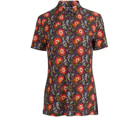 LaLamour LaLamour - sill blouse short sleeve - purple poppy