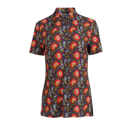LaLamour LaLamour - sill blouse short sleeve - purple poppy