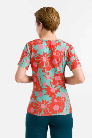 LaLamour LaLamour - angela top short sleeve - flower soup