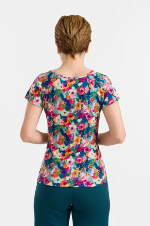 LaLamour LaLamour - butterfly top short sleeve - potpourri