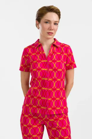 LaLamour LaLamour - lena blouse short sleeve - bubble beat