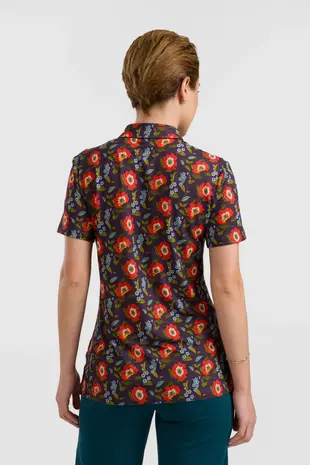 LaLamour LaLamour - sill blouse short sleeve - purple poppy