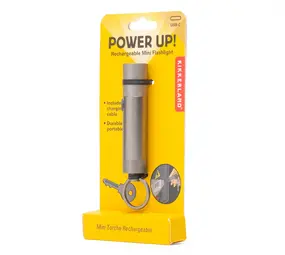 Kikkerland Kikkerland - sleutelhanger - power up (oplaadbare zaklamp)