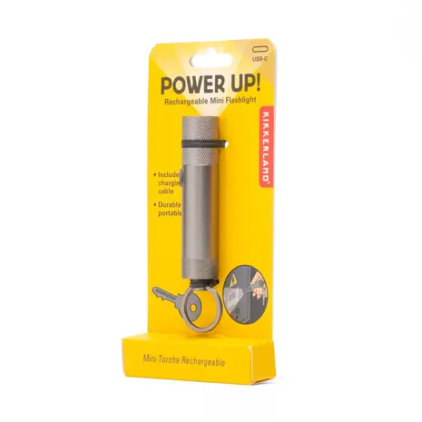 Kikkerland Kikkerland - sleutelhanger - power up (oplaadbare zaklamp)