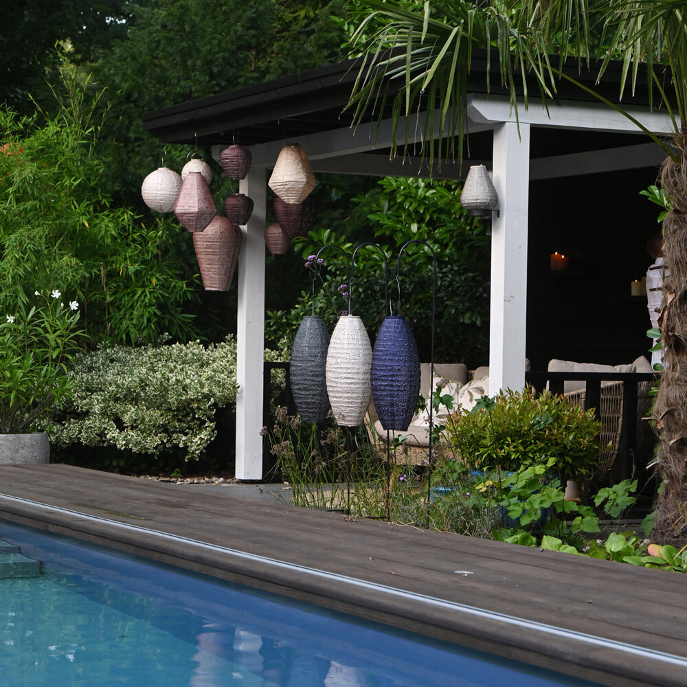 Lumiz Lumiz - solar lantaarn - cylinder 18 - paisley soft blush