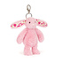 Jellycat - bunny bag charm - blushkin blossom