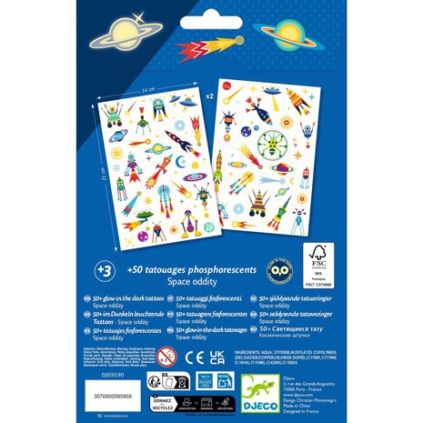 Djeco Djeco - tattoos - space oddity