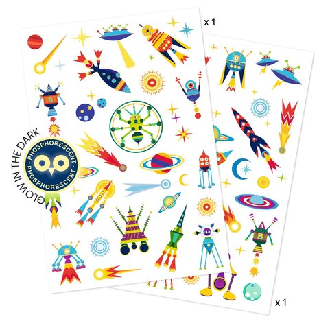 Djeco Djeco - tattoos - space oddity