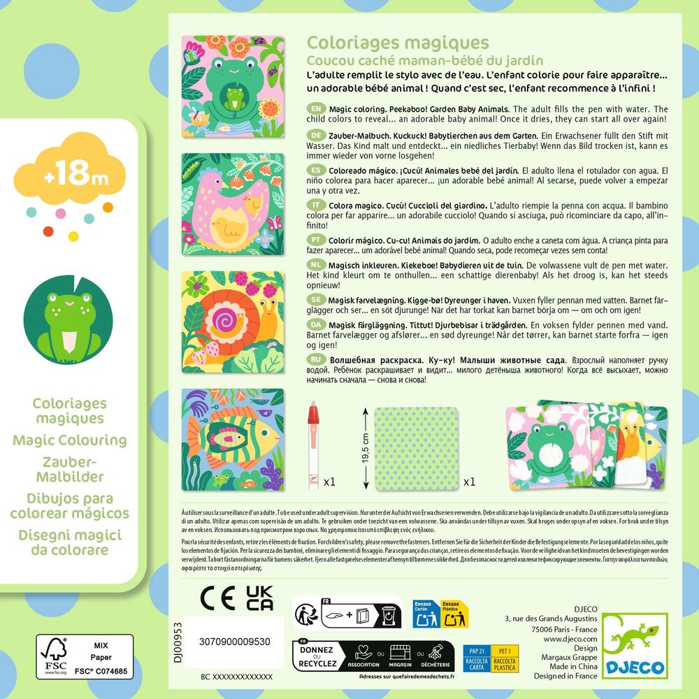 Djeco Djeco - kleuren met water - kiekeboe