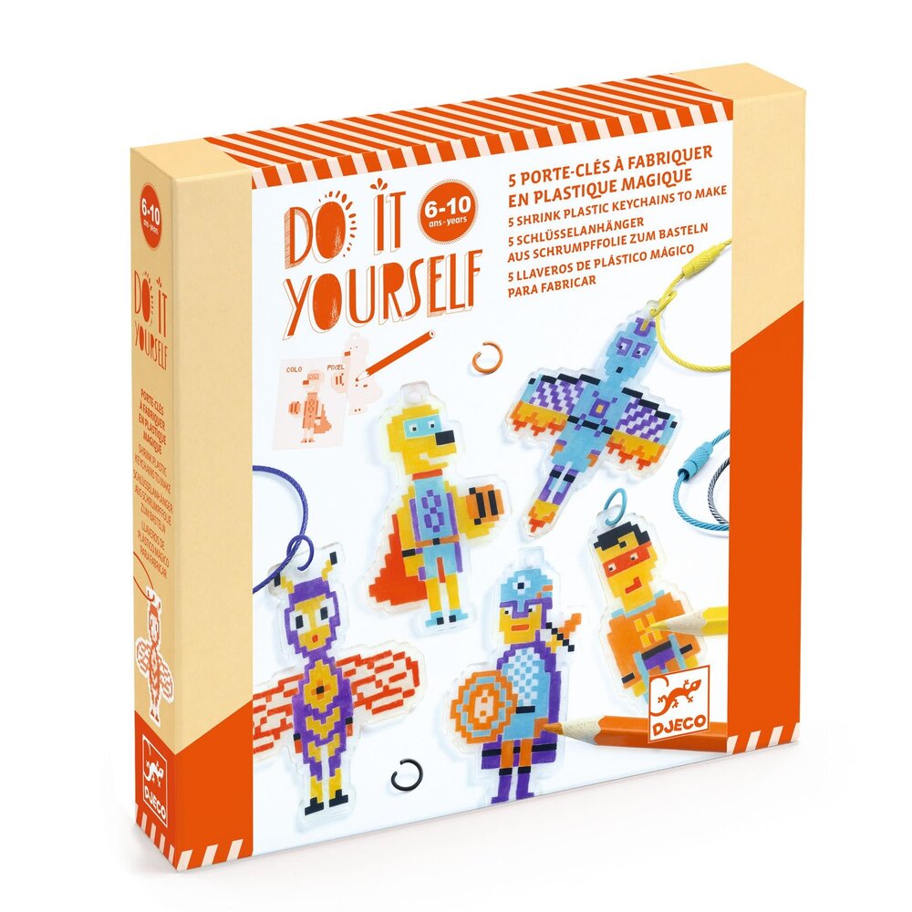Djeco Djeco - diy sleutelhangers - pixelkunsthelden