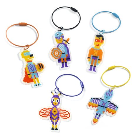 Djeco Djeco - diy sleutelhangers - pixelkunsthelden