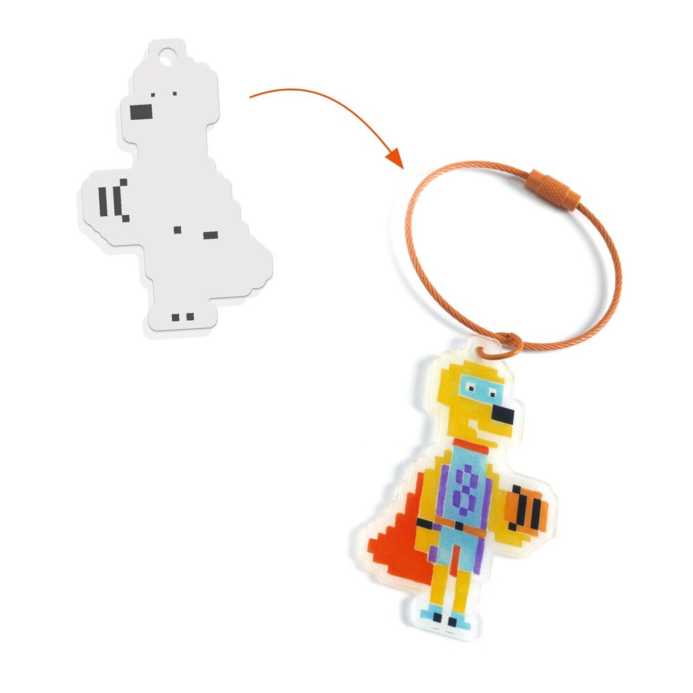 Djeco Djeco - diy sleutelhangers - pixelkunsthelden