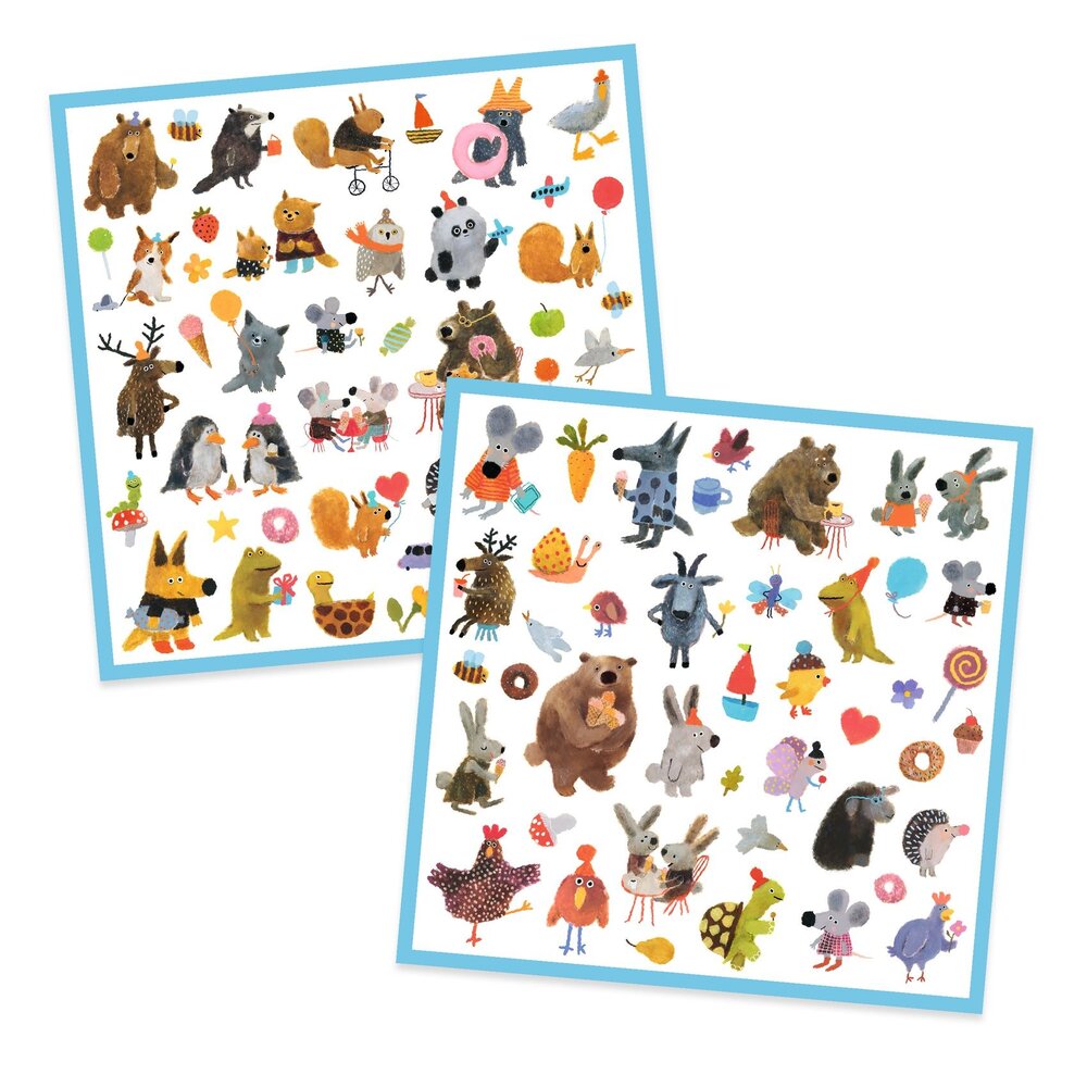 Djeco Djeco - stickers - fluffy friends