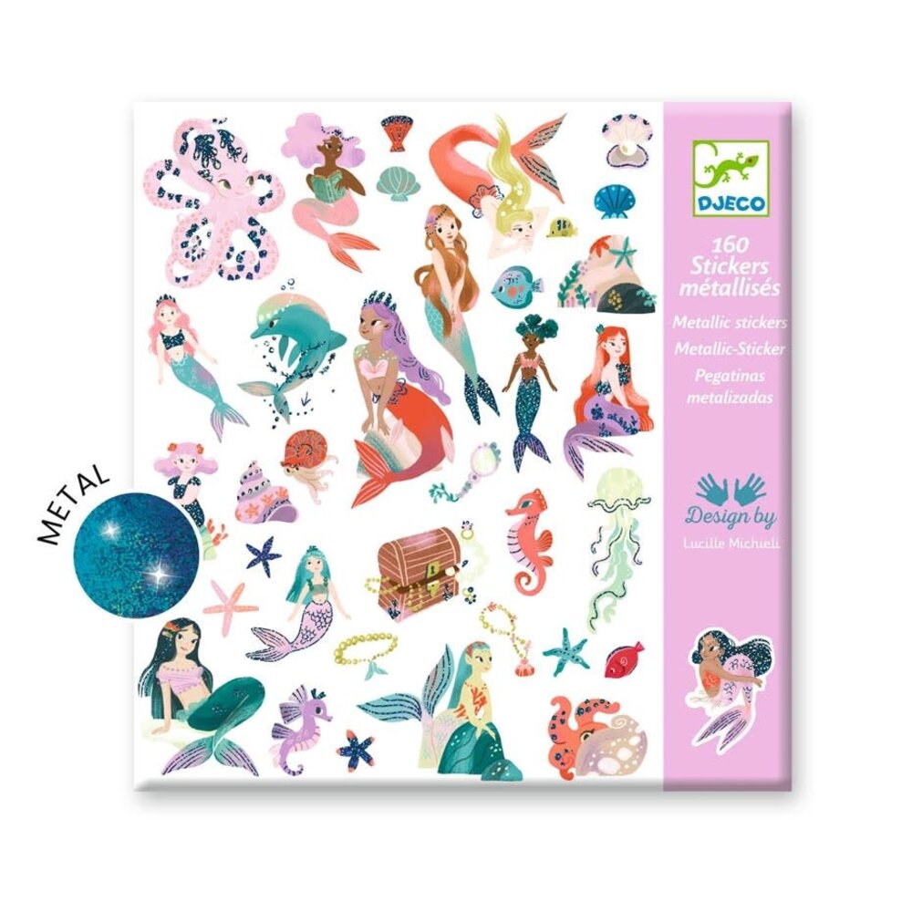 Djeco Djeco - stickers metallic - glinsterende zeemeerminnen