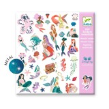 Djeco Djeco - stickers metallic - glinsterende zeemeerminnen