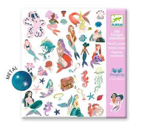 Djeco Djeco - stickers metallic - glinsterende zeemeerminnen