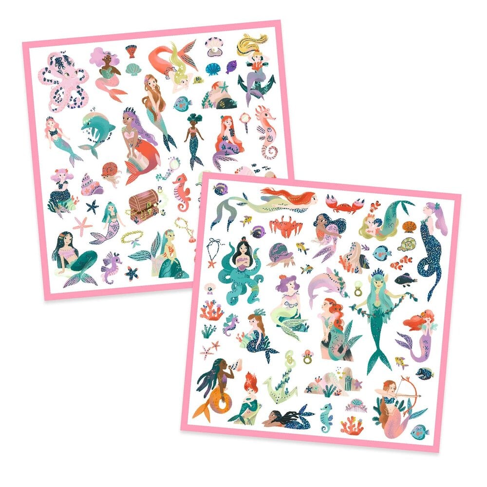 Djeco Djeco - stickers metallic - glinsterende zeemeerminnen