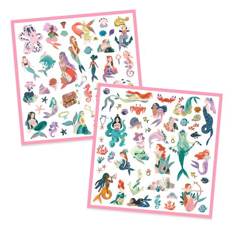 Djeco Djeco - stickers metallic - glinsterende zeemeerminnen