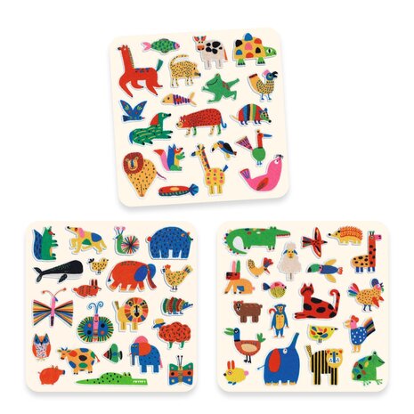 Djeco Djeco - vilten stickers - dieren overal