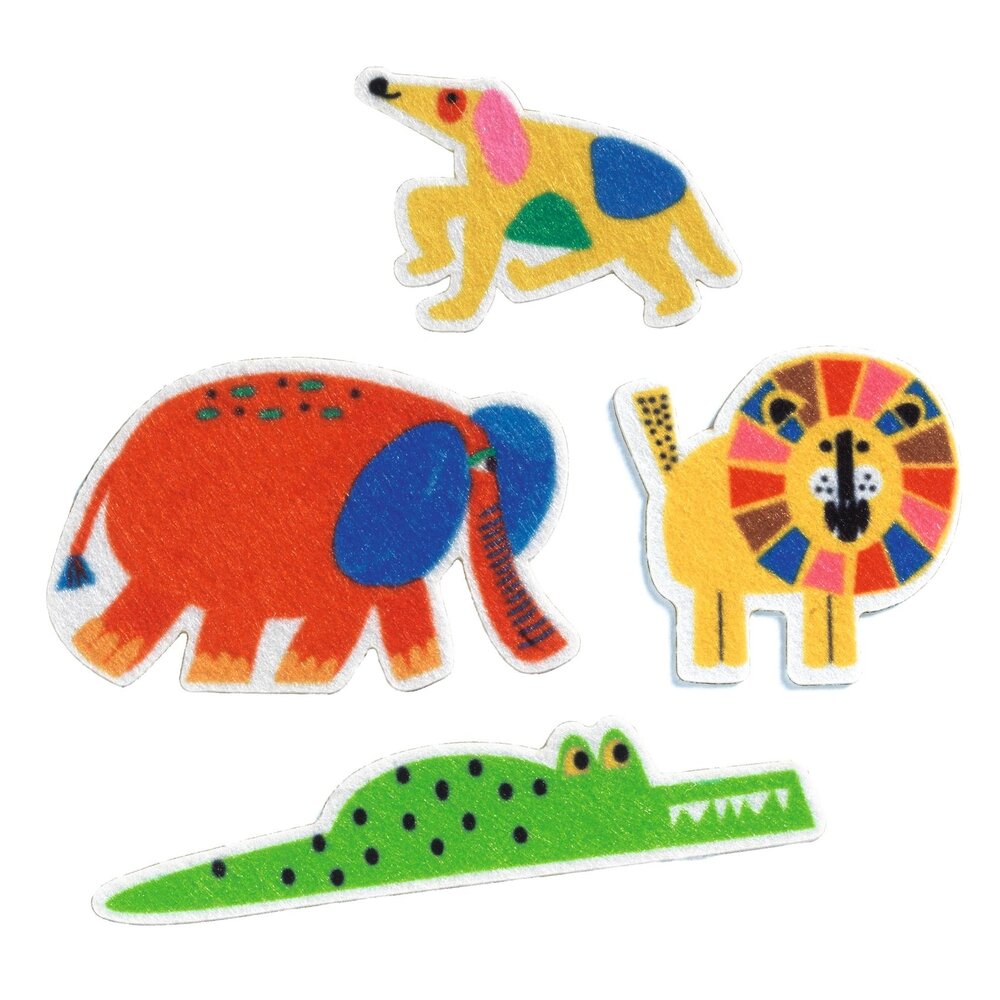 Djeco Djeco - vilten stickers - dieren overal