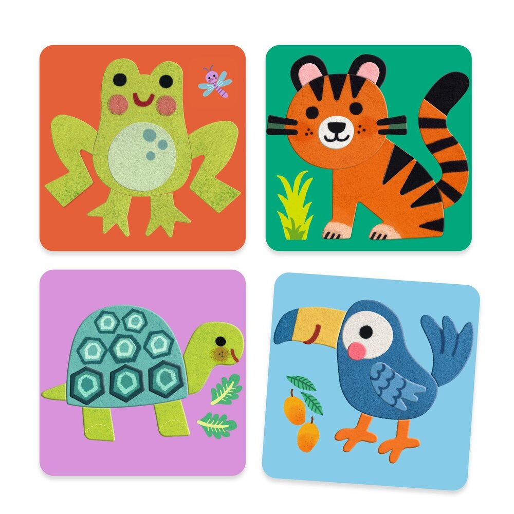 Djeco Djeco - vilt collage - zachte dieren