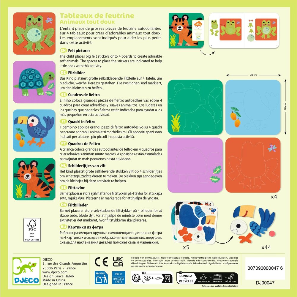 Djeco Djeco - vilt collage - zachte dieren