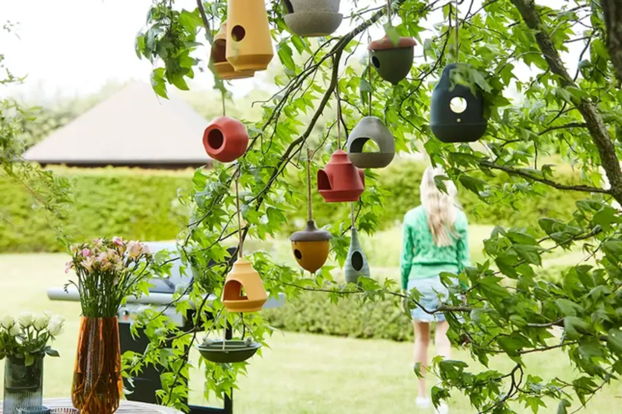 Point Virgule Point Virgule - bamboevezel vogelhuisje (eikel) - lichtgroen