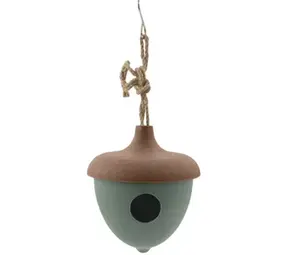 Point Virgule Point Virgule - bamboevezel vogelhuisje (eikel) - lichtgroen