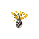 Flatflowers Flat flowers - ansichtkaart raamsticker - tulp geel gestreept (15 x 15 cm)
