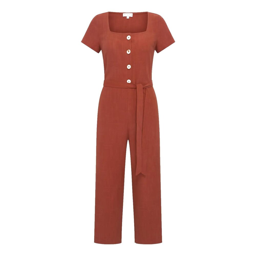 Very Cherry Very Cherry - birgit jumpsuit - terracotta linen