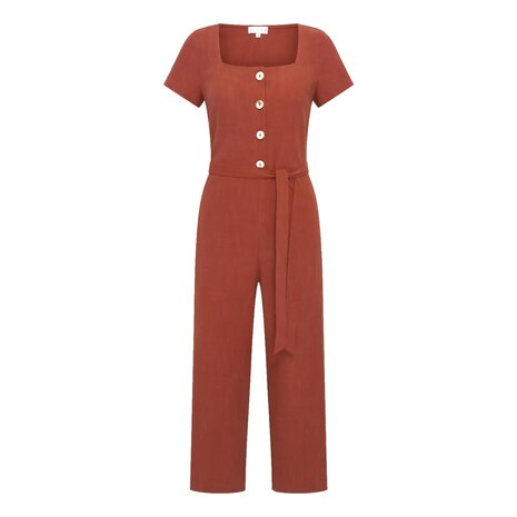 Very Cherry Very Cherry - birgit jumpsuit - terracotta linen