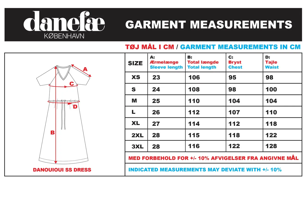 Danefae Danefae - danouioui slub ss dress - dark blue geofleur