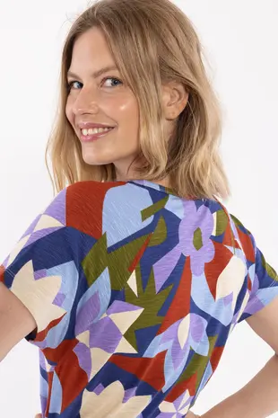 Danefae Danefae - danouioui slub ss dress - dark blue geofleur