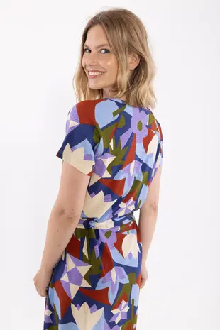 Danefae Danefae - danouioui slub ss dress - dark blue geofleur