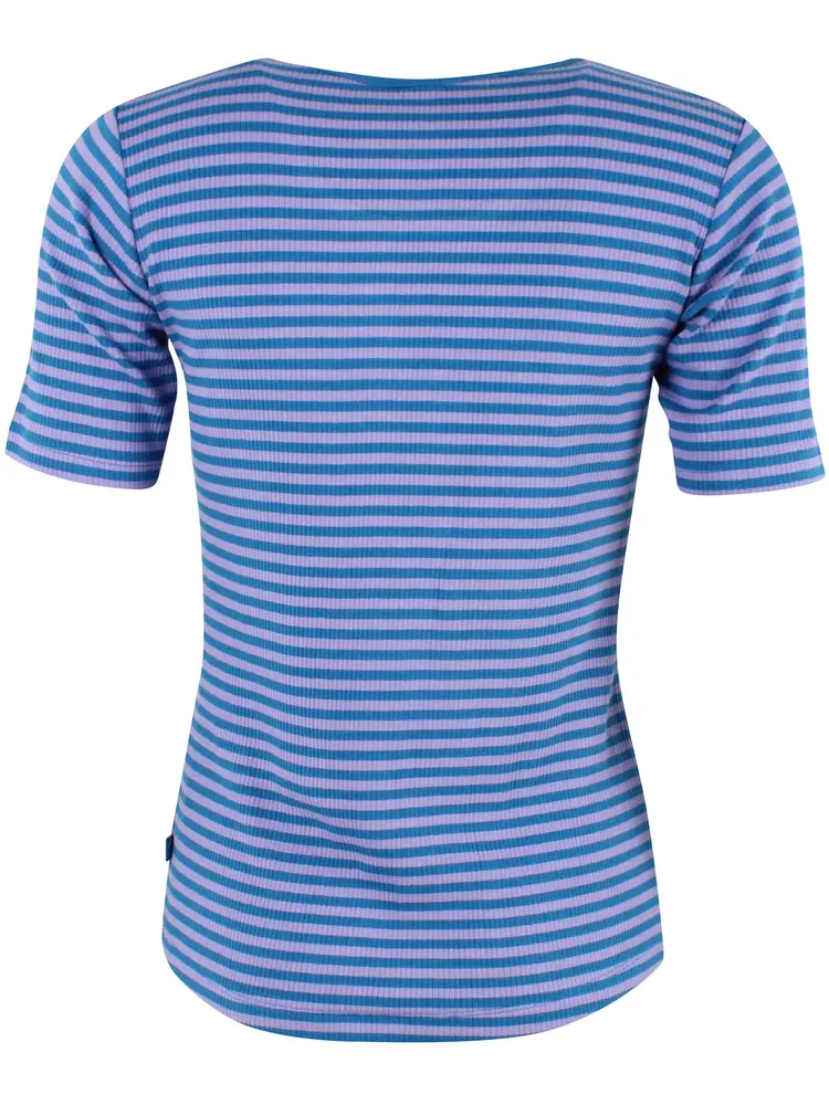 Danefae Danefae - danerolemodel ribbing tee - light lilac/warm blue